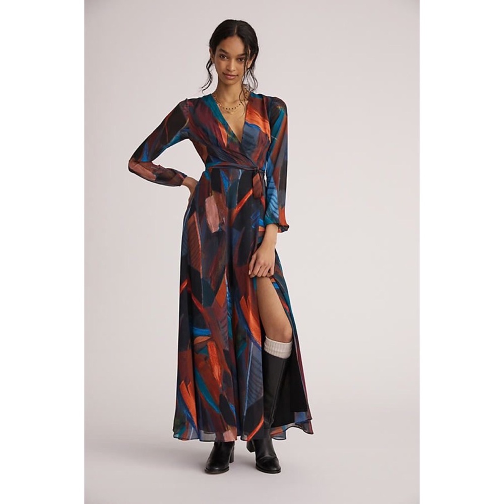 Anthropologie Hutch Lysette Wrap Maxi Dress